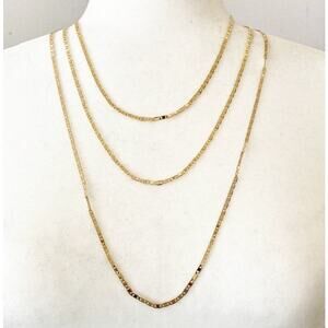 20" 24" and 30" 3mm 24 Karat Gold Bond Mariner Chains